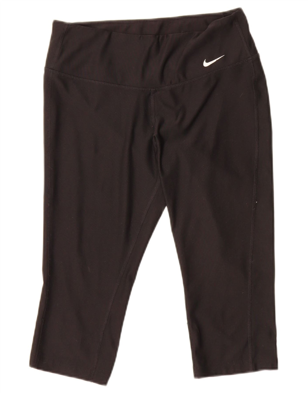Nike Dame Capri Leggings UK 10 Small Black Polyester