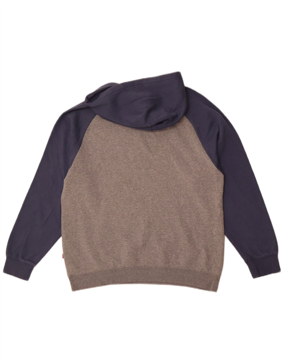 Levi's Herre Grafisk Relaxed Fit Hoodie Jumper Medium Grey Colourblock