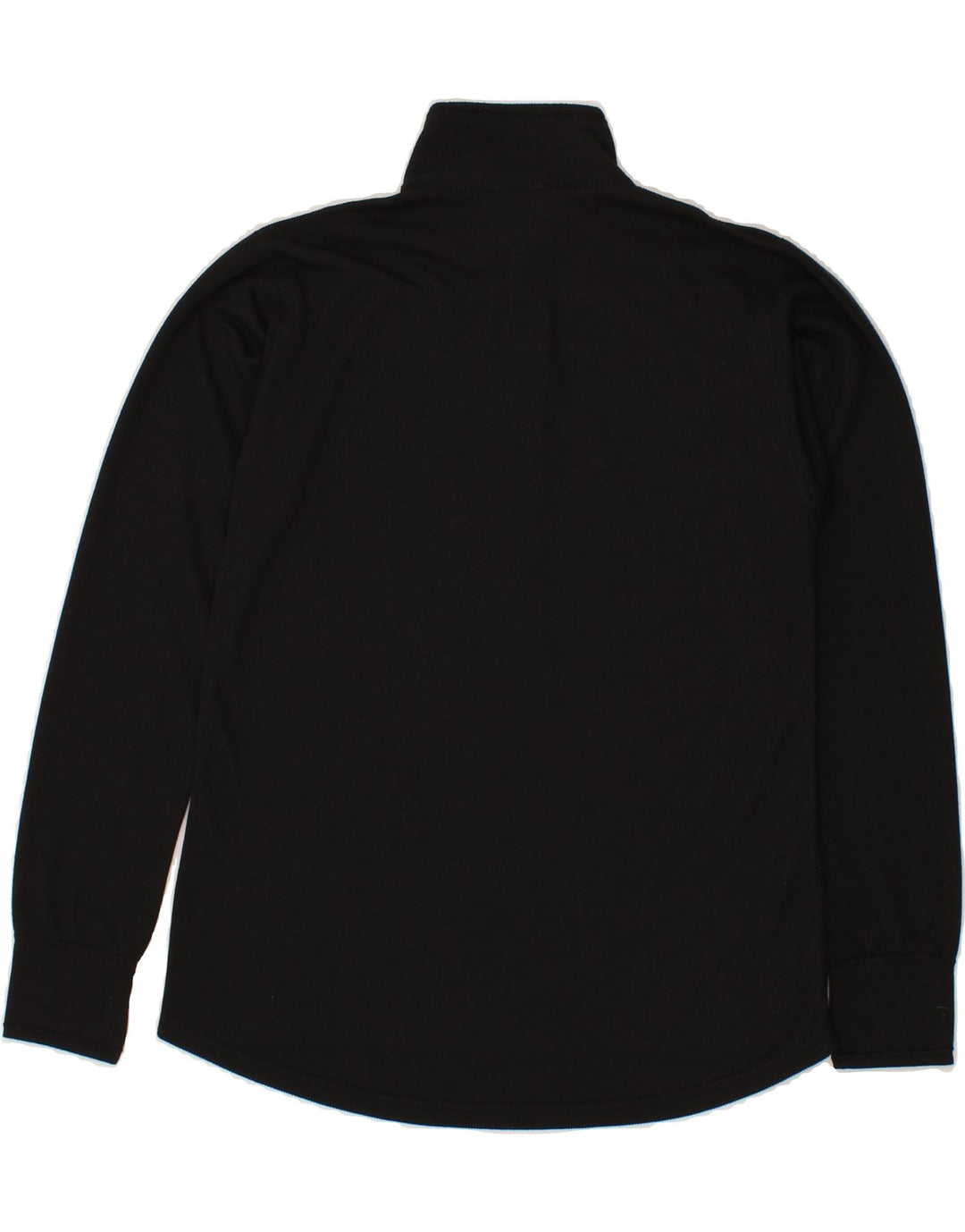 LANDS END Womens Zip Neck Top Long Sleeve UK 10/12 Medium Black Polyester Vintage Lands End and Second-Hand Lands End from Messina Hembry 