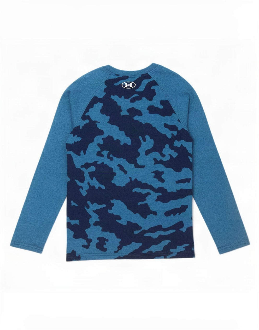 Under Armour Boys Top Langærmet 9-10 år Medium Blue Camouflage
