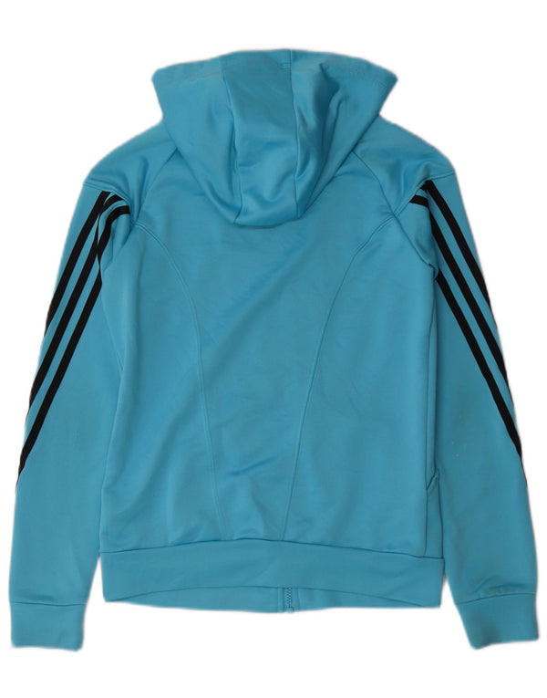 Adidas Dame Hættetrøje Sweater UK 6 XS Blå Polyester