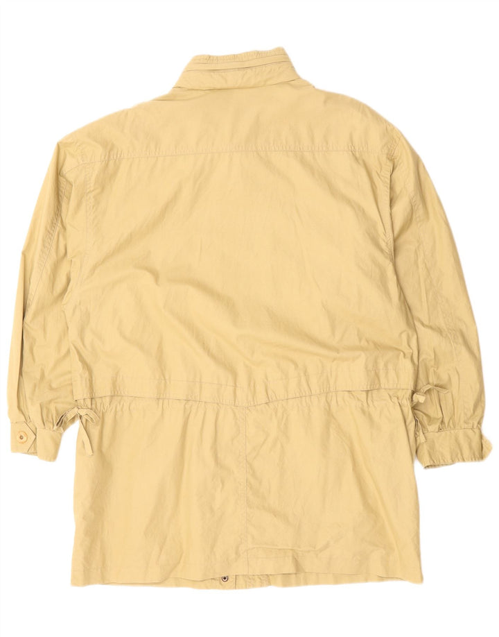 Peter Hahn Dame Oversized Hooded Utility Jacket UK 14 Large Yellow Cotton