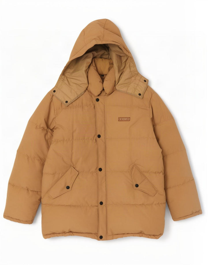 Levi's Herre hættepolstret jakke UK 40 Stor Beige Nylon