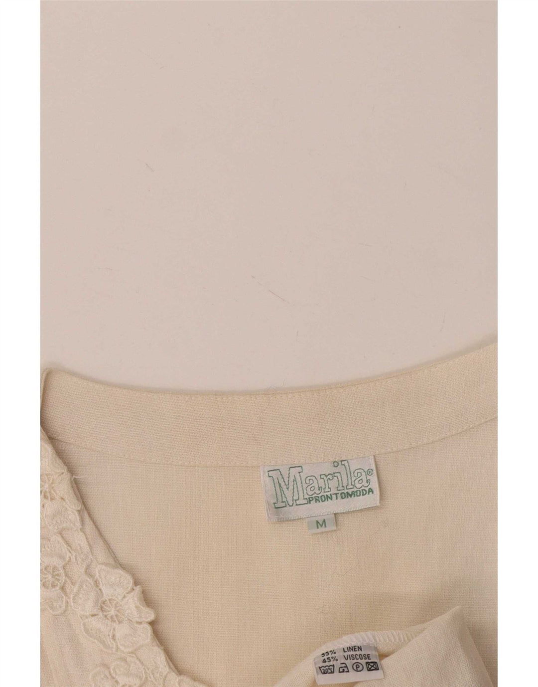 Marila Dame Ærmeløs Shift Dress UK 14 Medium White Linen