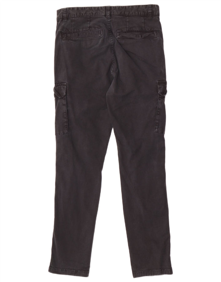 Zara Herre Slim Cargo Bukser EU 38 Small W30 L29 Sort Bomuld