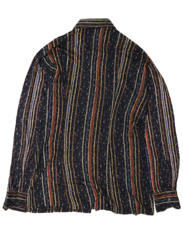 Vintage herreskjorte medium marineblå stribet