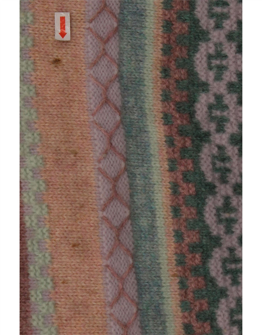 BENETTON dame sweater med rund hals DK 16 Stor flerfarvet stribet