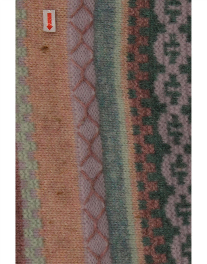 BENETTON dame sweater med rund hals DK 16 Stor flerfarvet stribet