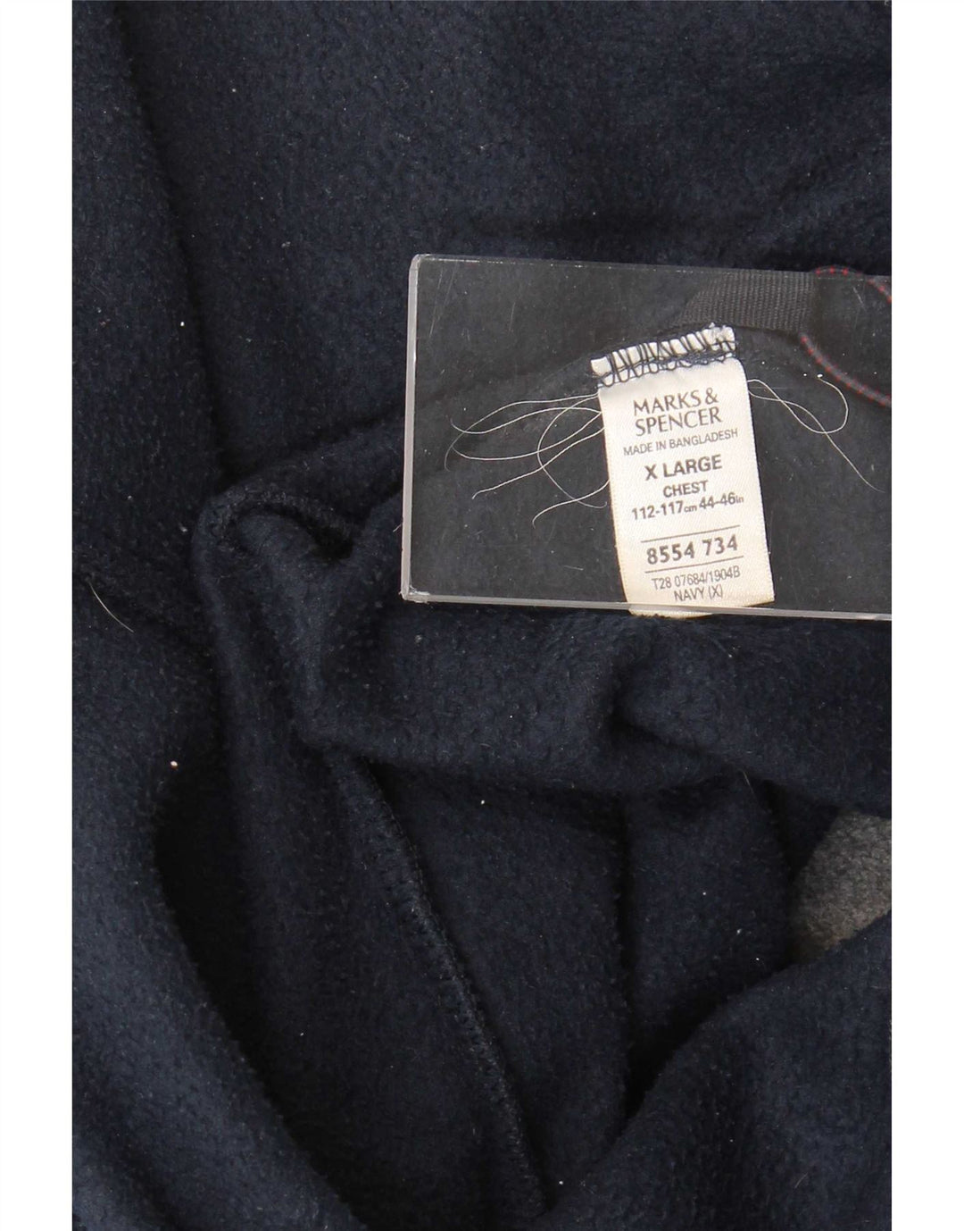 Marks & Spencer Herre Fleecejakke UK 42 XL Navy Blue Polyester