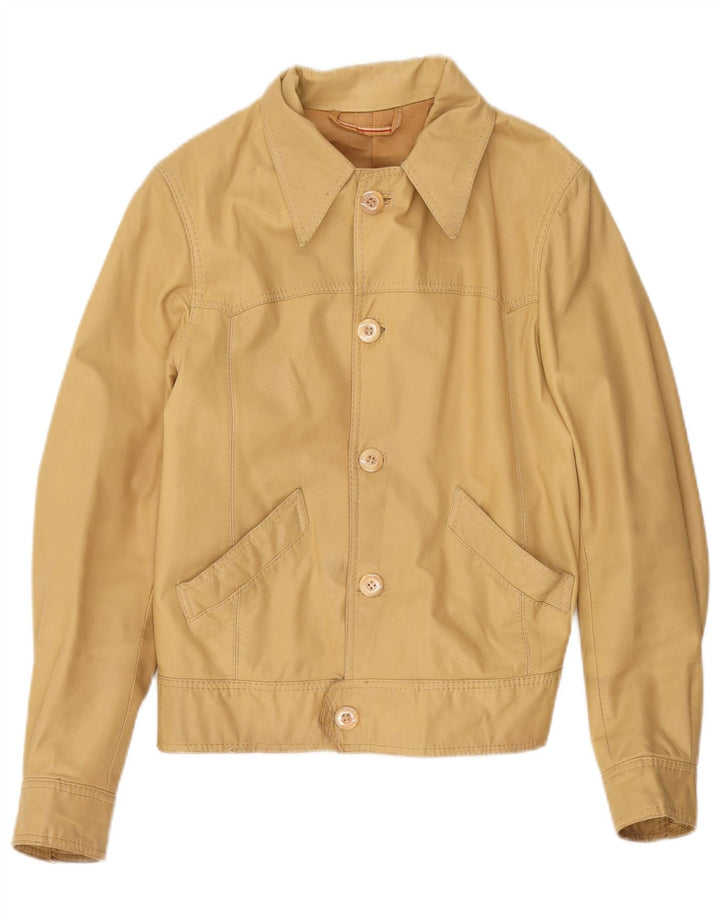 Vintage kvinde bomberjakke UK 10 Small Beige