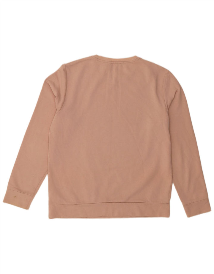 Cos Dame Sweatshirt Jumper UK 14 Medium Pink Colourblock Bomuld