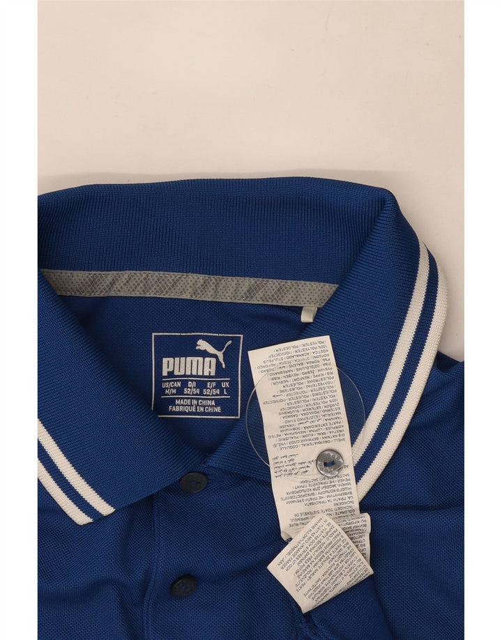 Puma Herre Polo Shirt Stor Blå Polyester