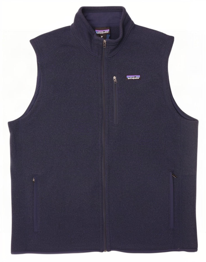 Patagonia Herre Ærmeløs træningsdragt Topjakke 2XL Navy Blue