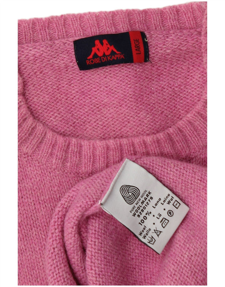 KAPPA Herre Crew Neck trøje Sweater Large Pink Uld