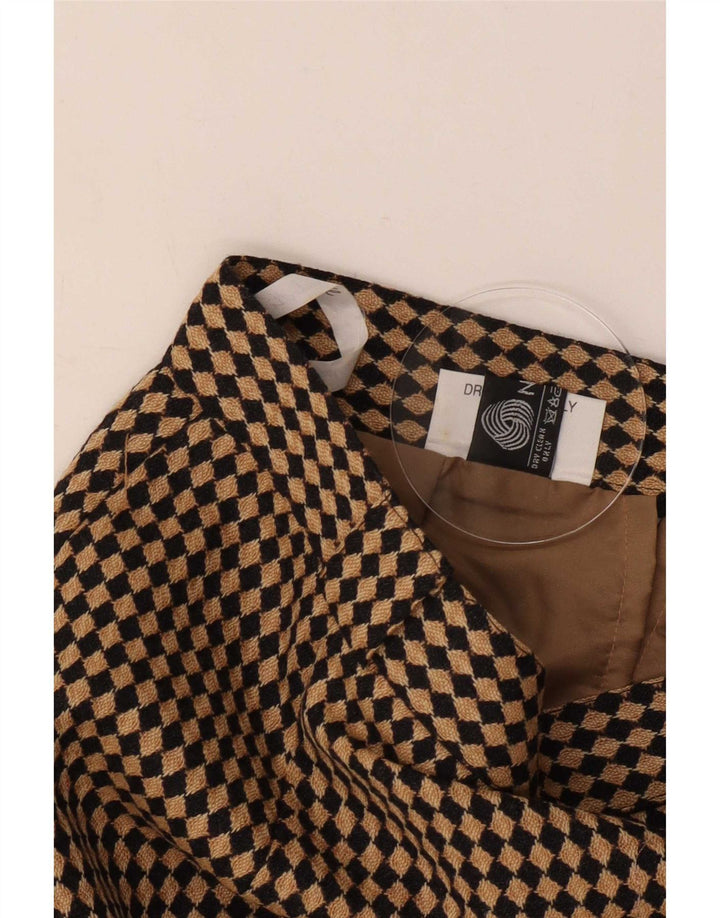 Michael H Pencil Nederdel til kvinder UK 12 Medium W26 Beige Argyle/Diamond Wool