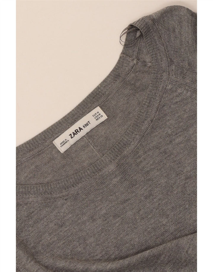 Zara Damebluse Top UK 14 Medium Grå