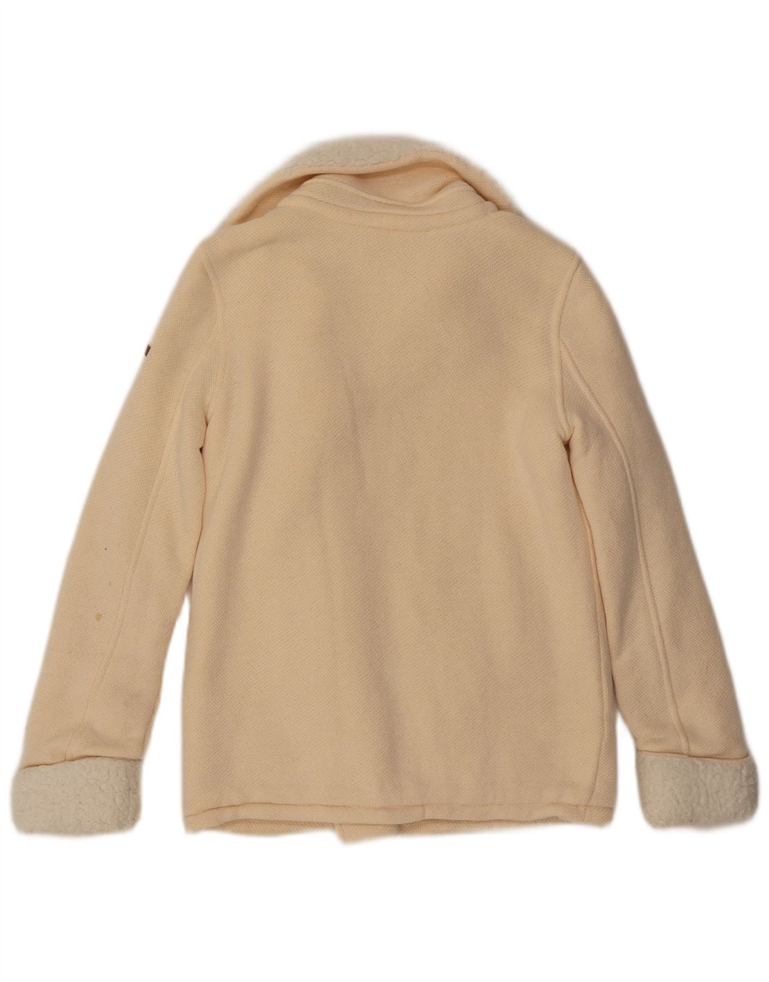 ROXY Sherpa træningsdragt topjakke til kvinder UK 10 Small off white bomuld