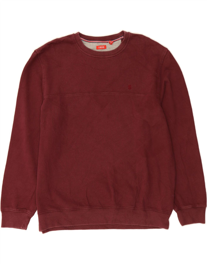 IZOD Mens Sweatshirt Jumper XL Burgundy Vintage Izod and Second-Hand Izod from Messina Hembry 
