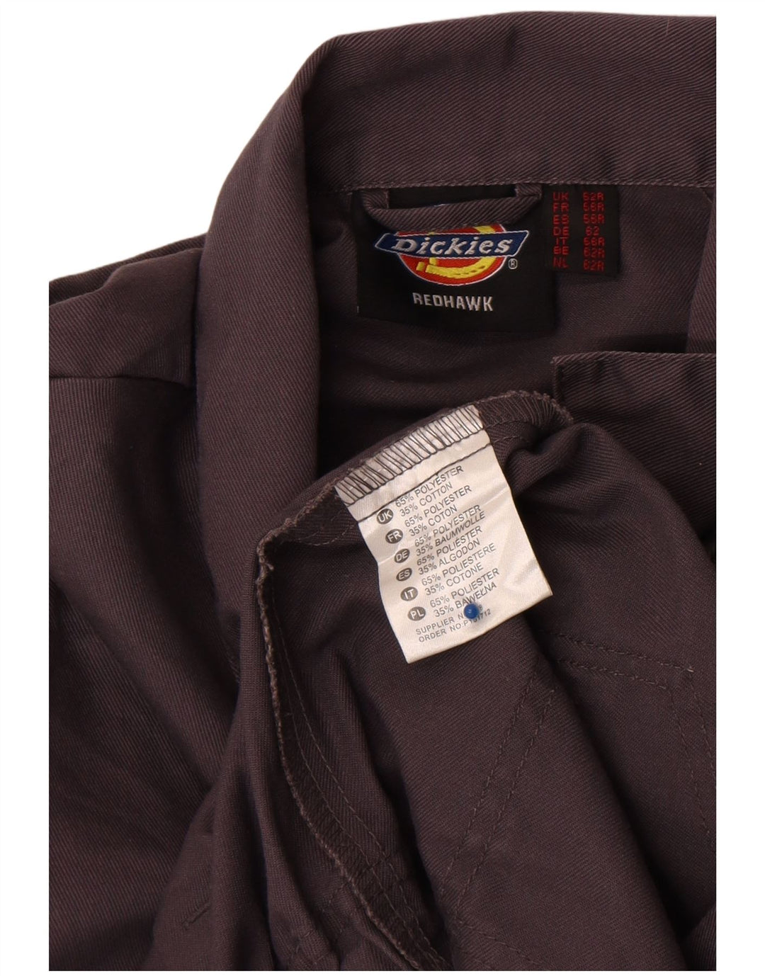 Dickies Herre Redhawk Jumpsuit med 3/4 ærmer UK 52 5XL Grå Polyester
