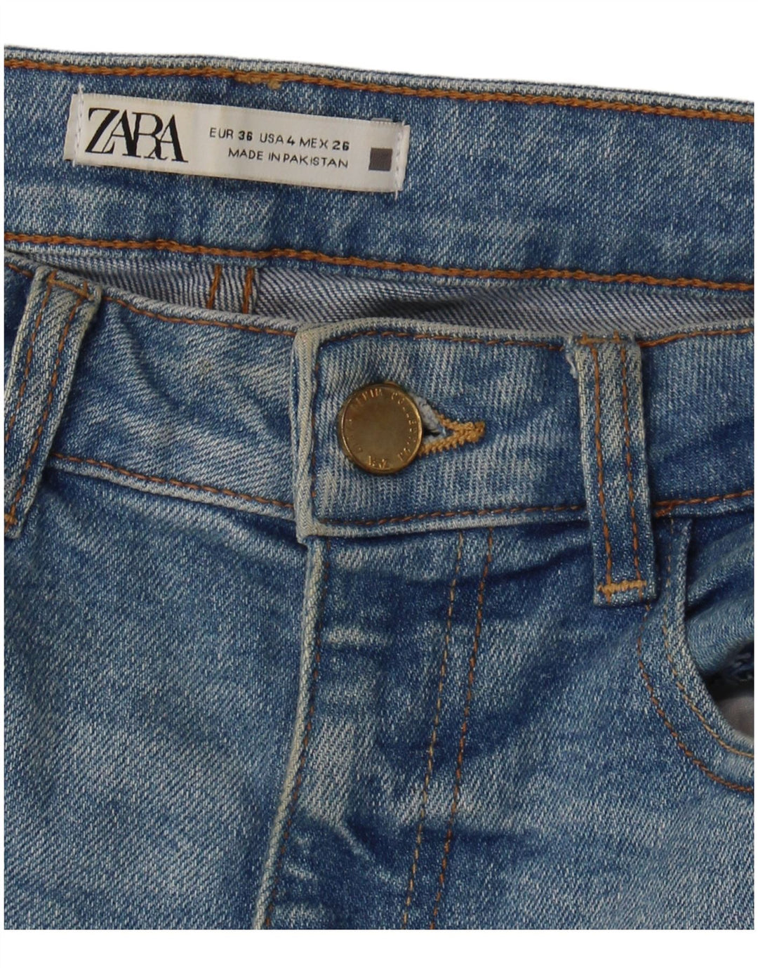 Zara Dame Flared Jeans EU 36 XS W26 L30 Blå