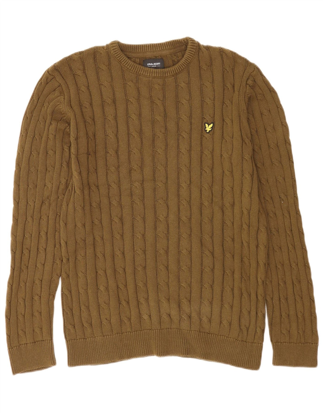 Lyle & Scott Boys sweater med rund hals 15-16 år Khaki