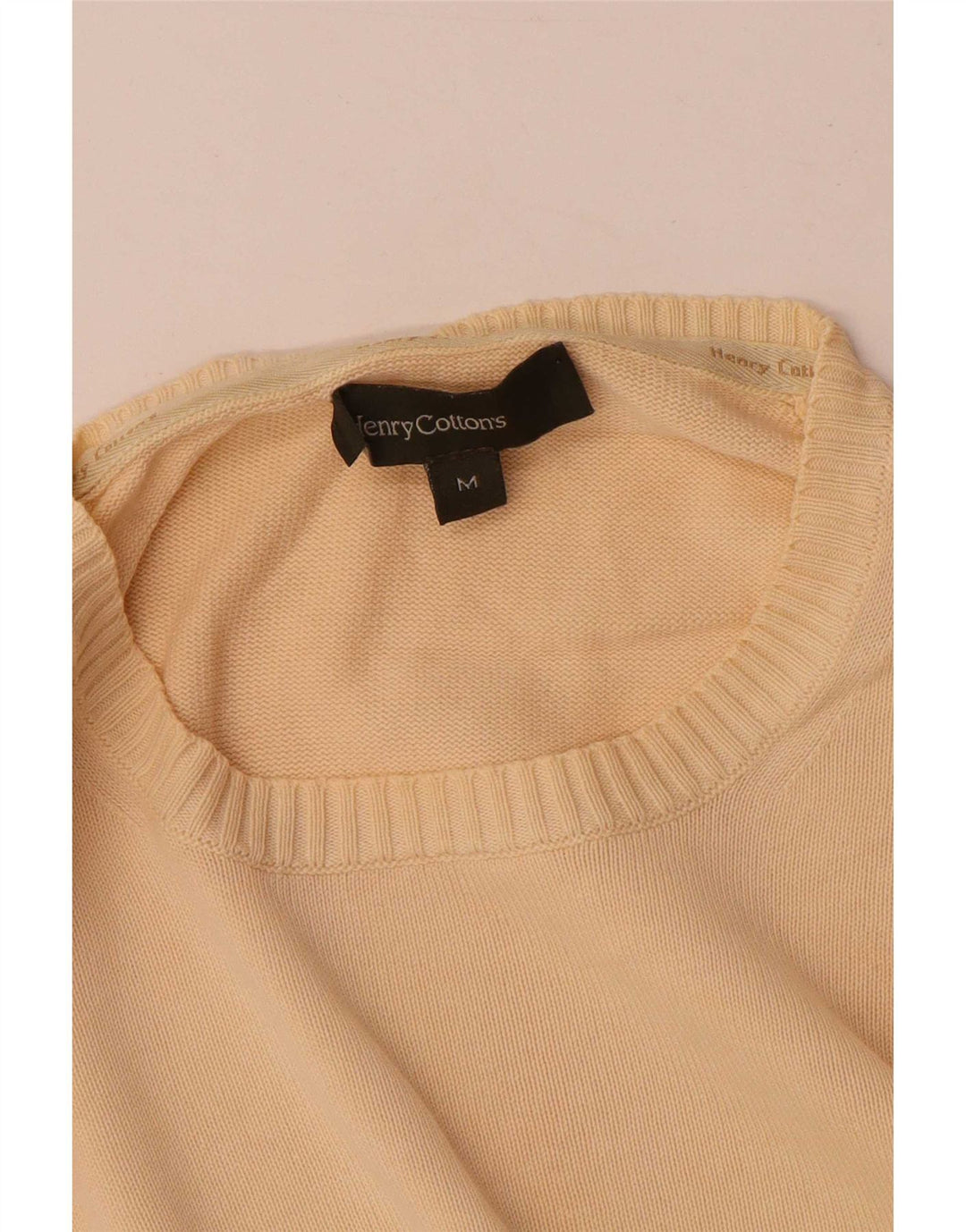 Henry Cottons Herre Crew Neck Jumper Sweater Medium Beige Bomuld