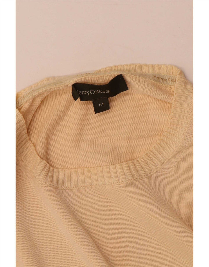 Henry Cottons Herre Crew Neck Jumper Sweater Medium Beige Bomuld
