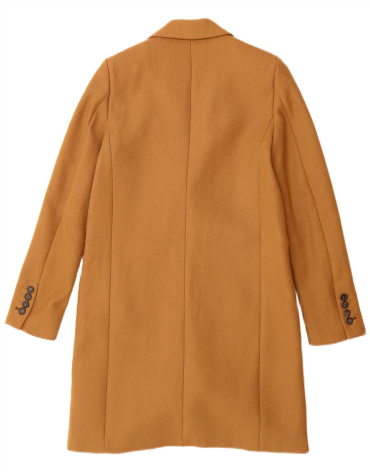 Zara Dame Overfrakke UK 6 XS Brun Uld