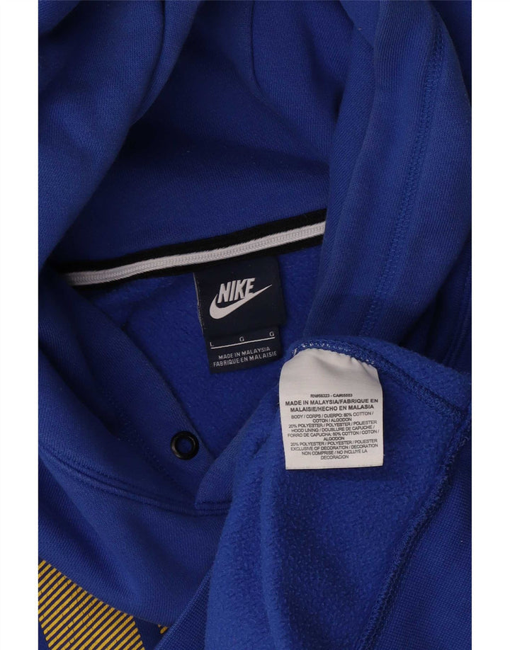 Nike grafisk hættetrøje til mænd, stor blå bomuld