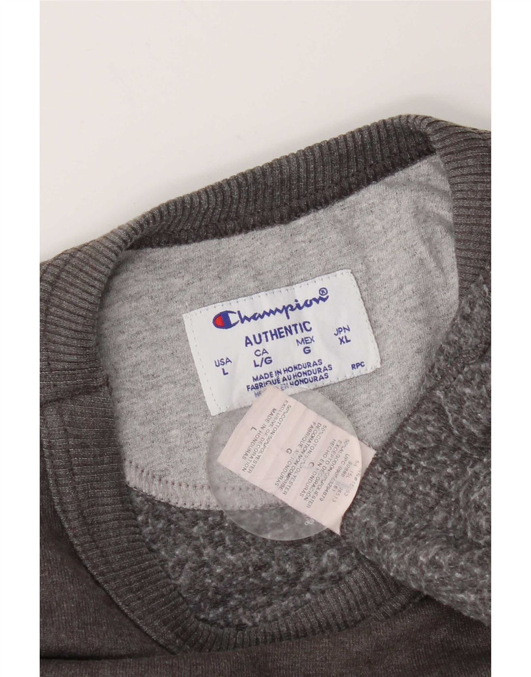 Champion Herre Sweatshirt Jumper Large Grå Bomuld