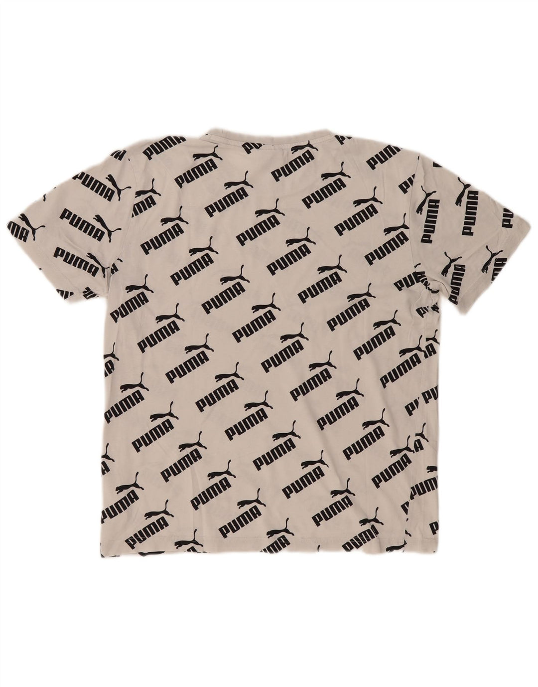Puma Herre Grafisk T-Shirt Top Lille Hvid Bomuld