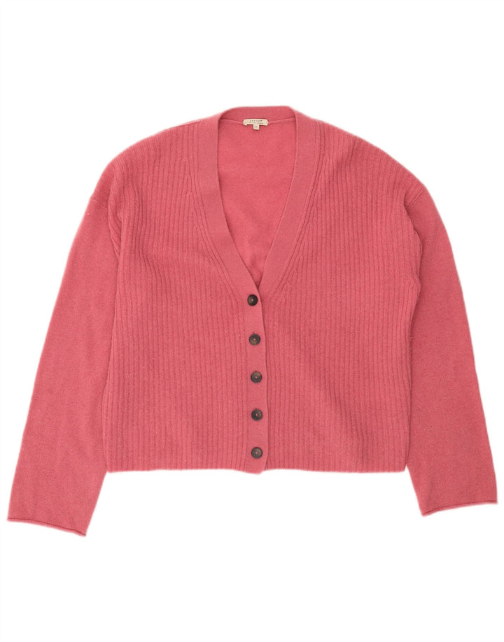 Jigsaw Dame Cardigan Sweater UK 14 Medium Pink Uld