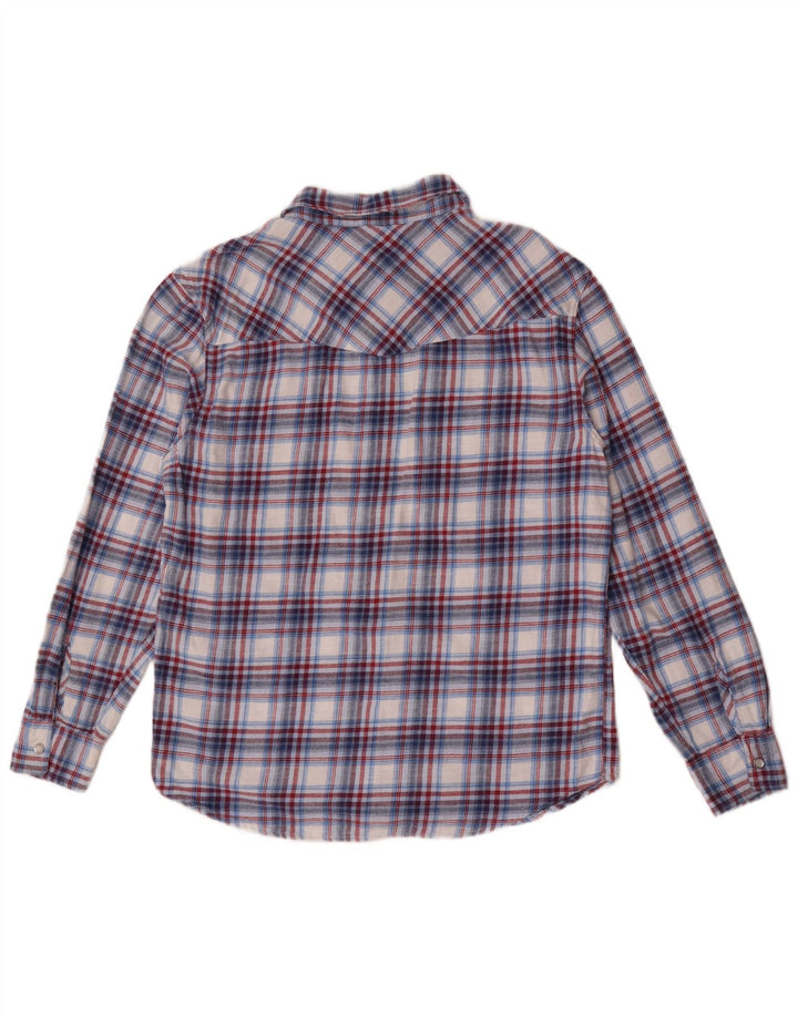 Levi's Flanelskjorte til mænd mellemblå ternet bomuld