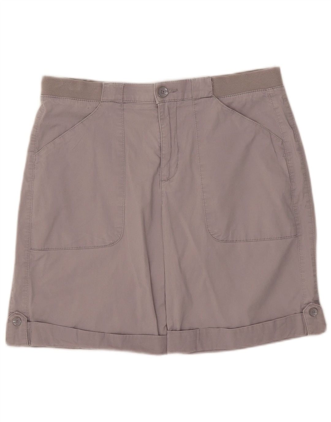 Lee Dame Mid Rise Relaxed Fit Casual Shorts W34 Large Grå