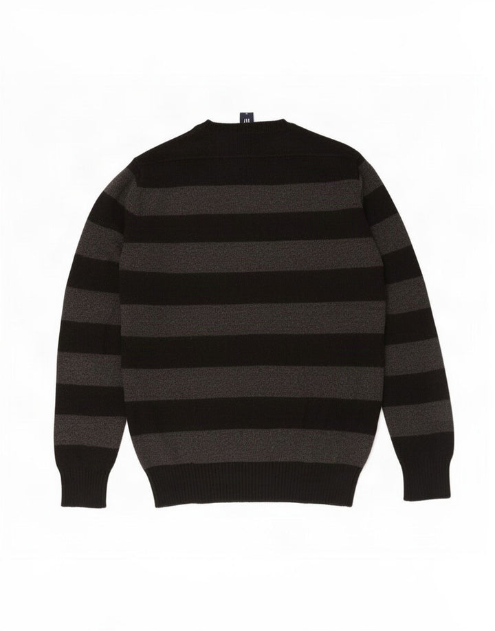 Gap herre rund hals sweater mellem grå stribet bomuld