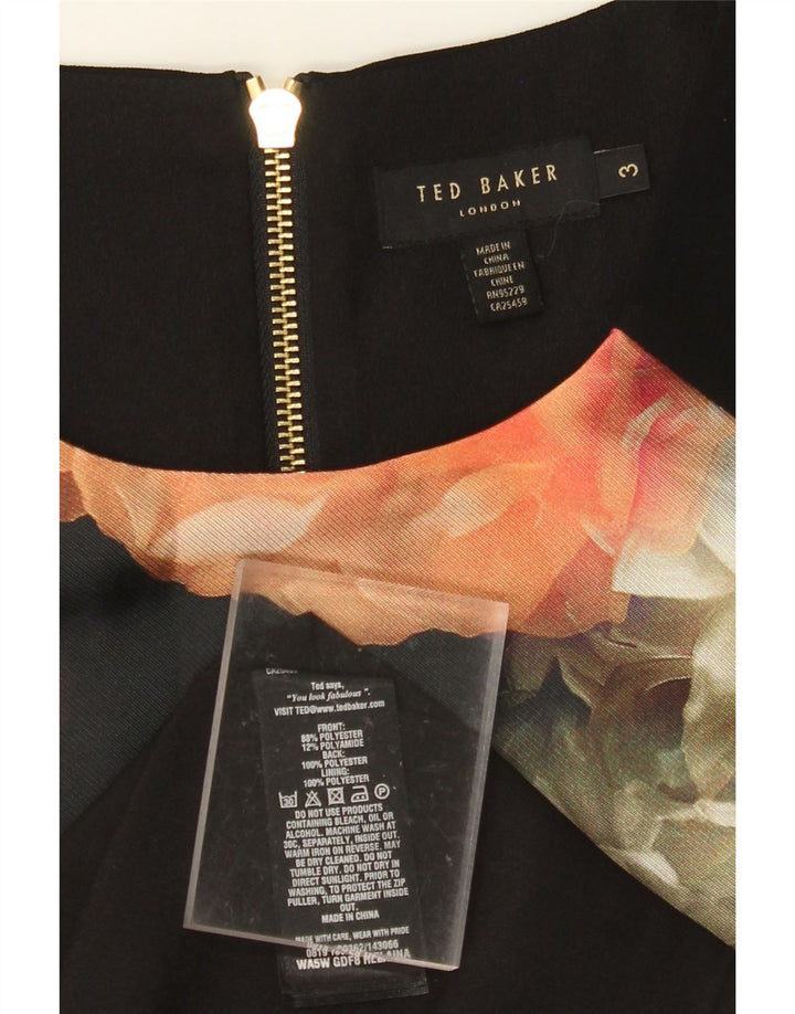 TED BAKER Dameskedekjole Størrelse 3 Medium Flerfarvet Blomster
