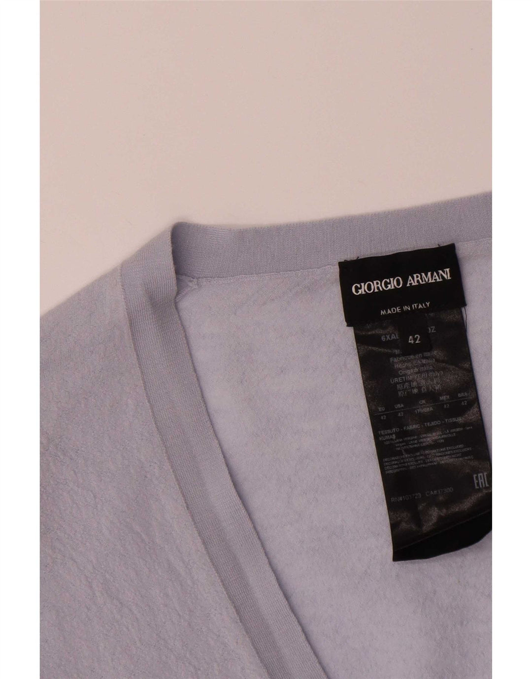 Giorgio Armani Dame Crop Cardigan Sweater IT 42 Medium Lilla Uld