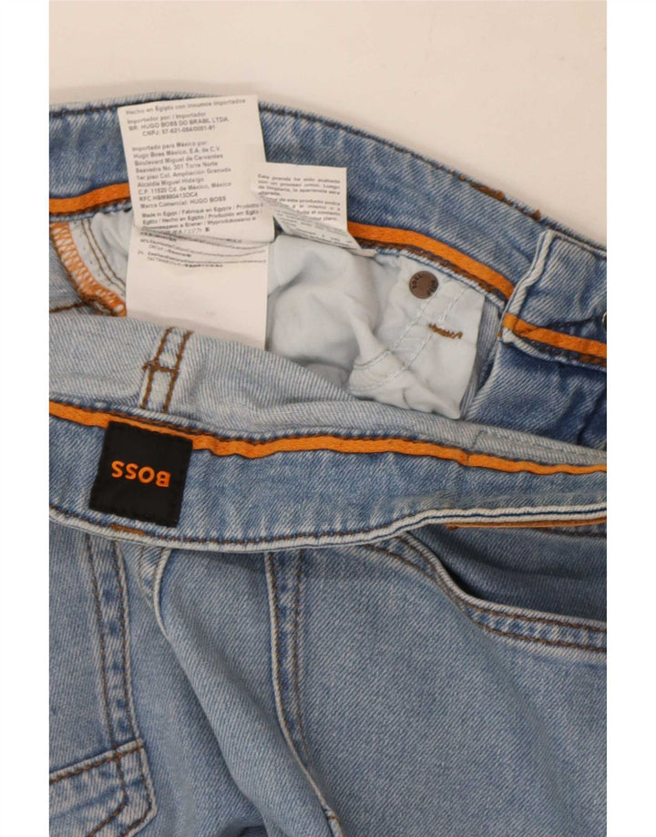 Hugo Boss Herre Slim Jeans W30 L32 Blå Bomuld