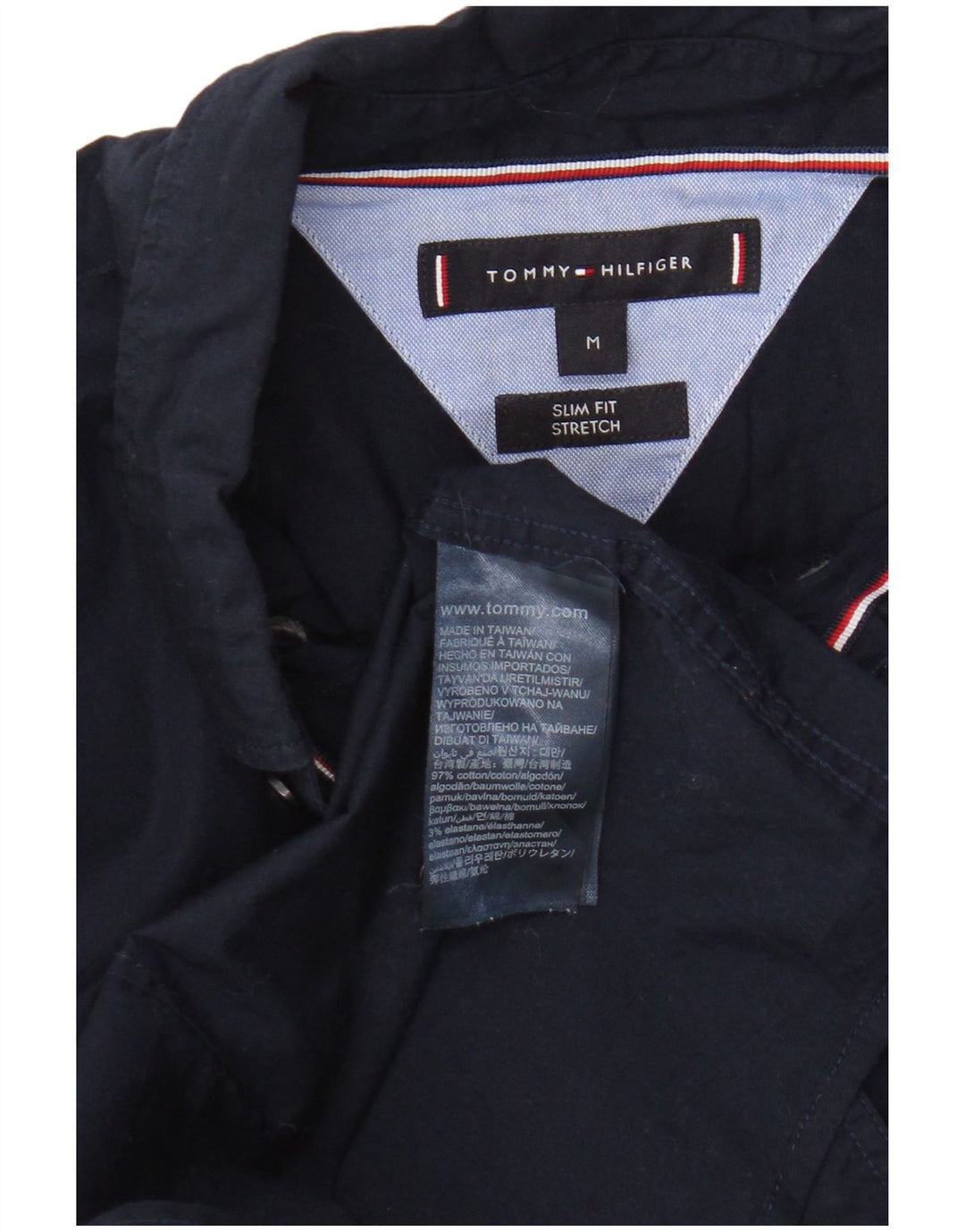 Tommy Hilfiger Herre Slim Fit skjorte Medium Navyblå Bomuld