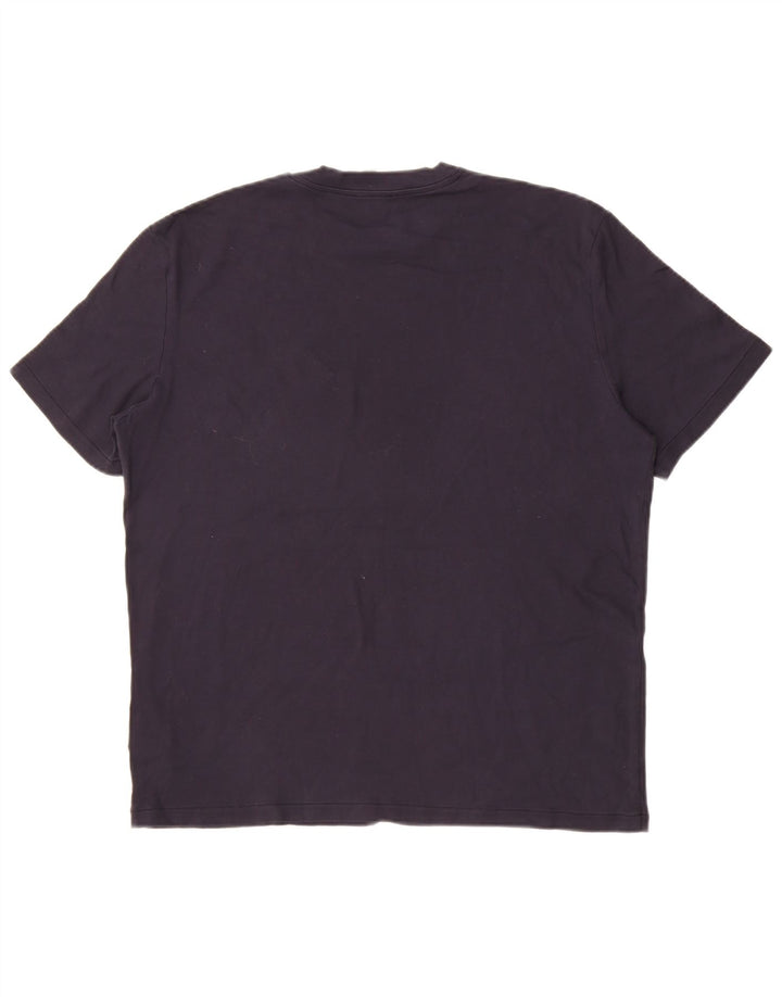 Cos Herre T-Shirt Top Stor Marineblå Bomuld