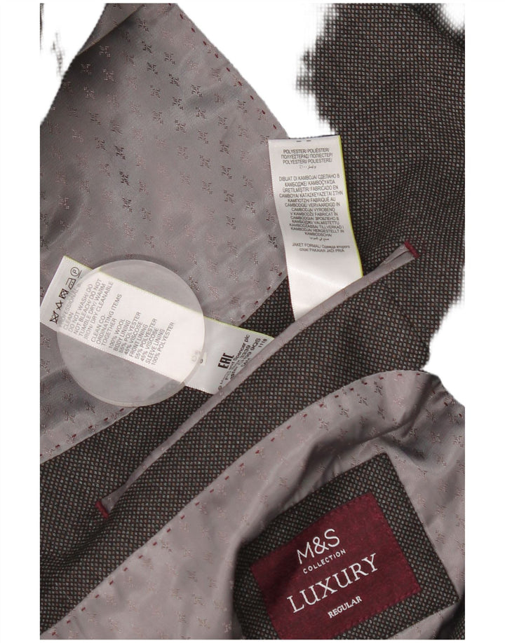 Marks & Spencer Herre Regular Fit 2-knaps blazerjakke UK 46 XL Grå