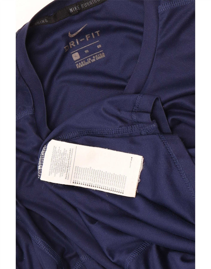 Nike Herre Dri Fit Top Langærmet XL Marineblå Polyester