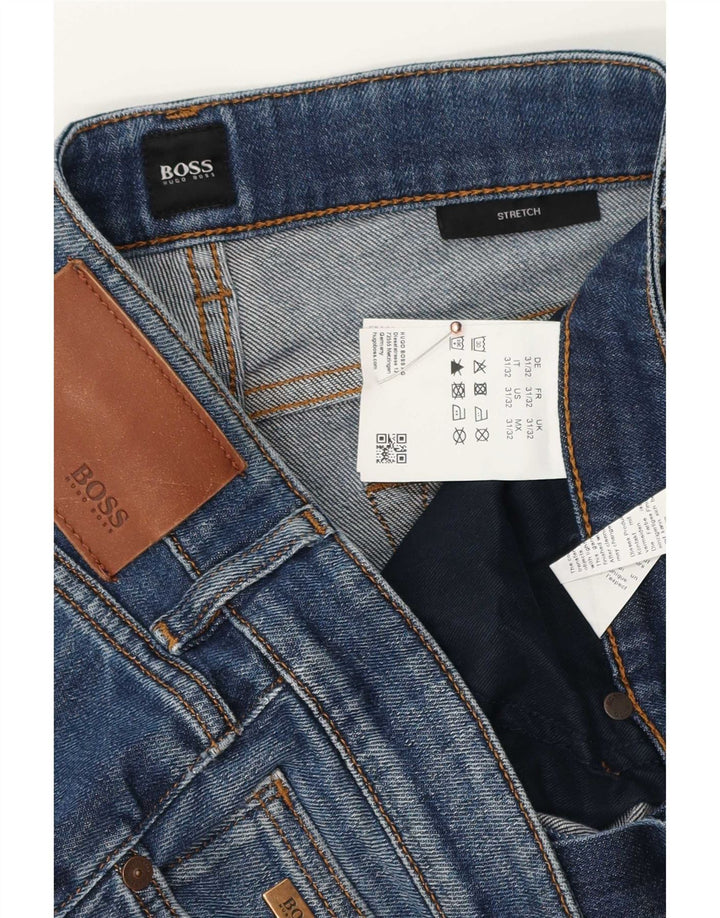 Hugo Boss Herre Slim Jeans W31 L32 Blå Bomuld