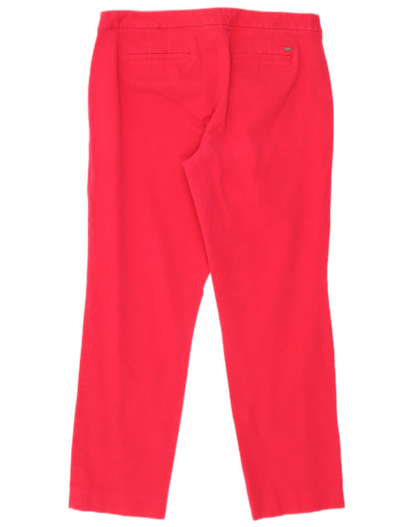 Tommy Hilfiger Dame Crop Chino Bukser US 10 Large W30 L26 Rød Bomuld