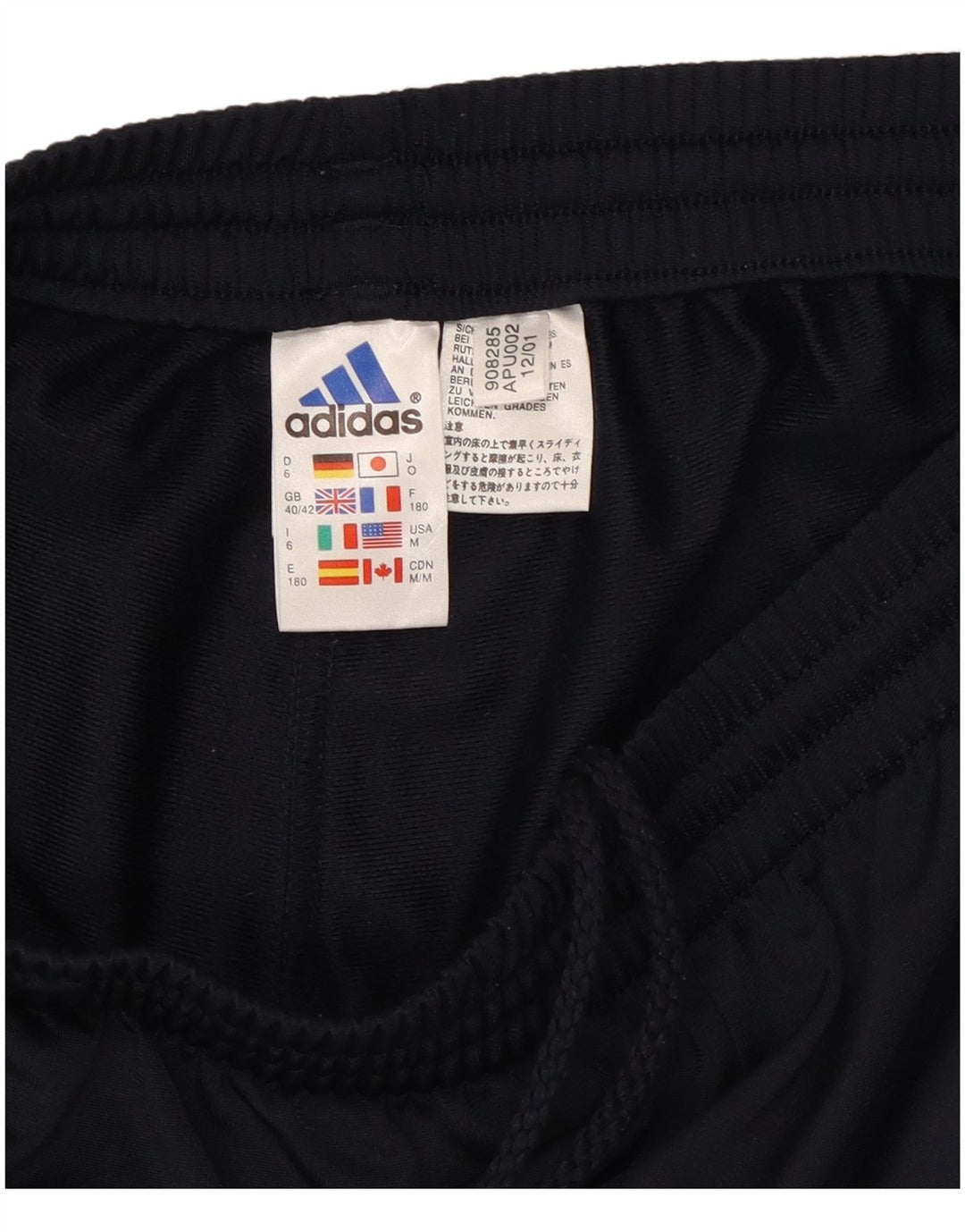 Adidas Træningsdragtsbukser til mænd UK 40/42 Medium Navy Blue Polyester