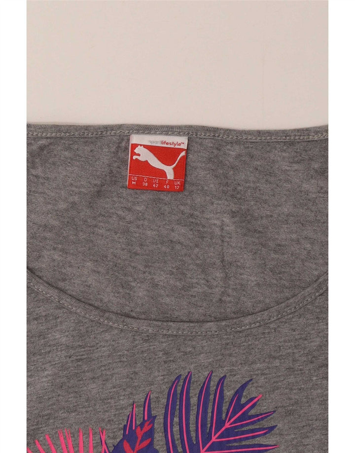 Puma Grafisk T-shirt top til kvinder 12 mellemgrå