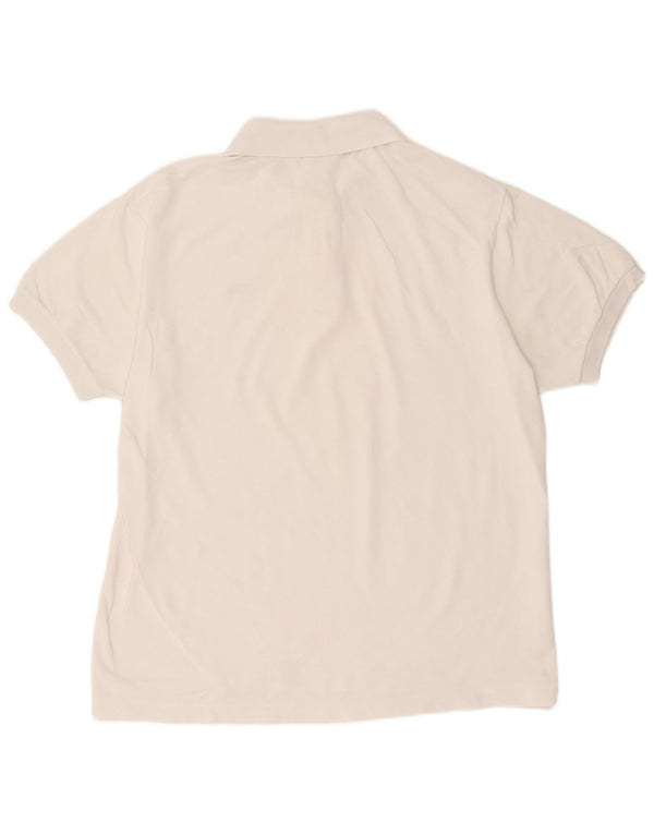 Lacoste Herre Classic Fit Polo Shirt Størrelse 8 3XL Hvid Bomuld