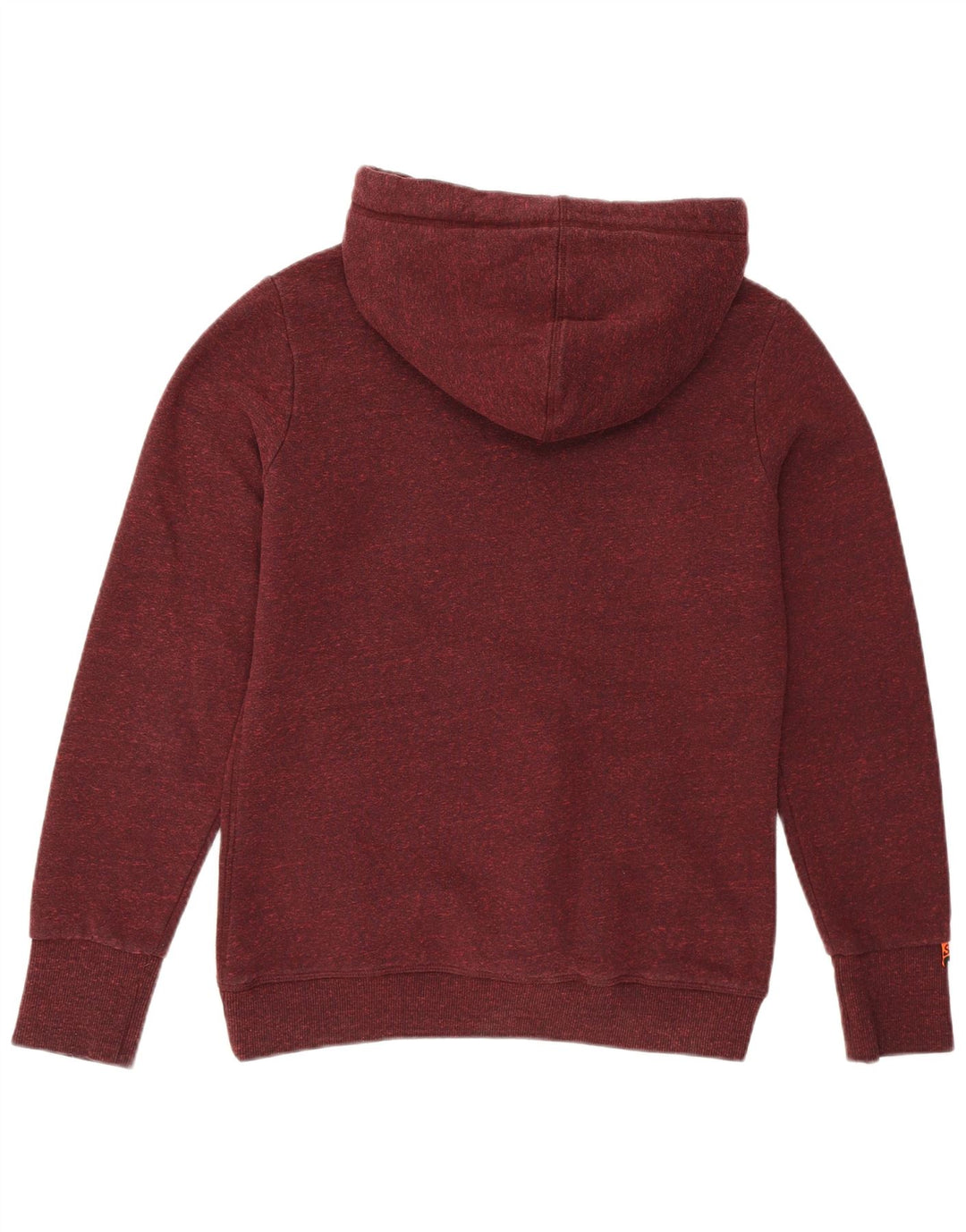 Superdry grafisk hættetrøje til kvinder UK 14 Medium Burgundy Polyester