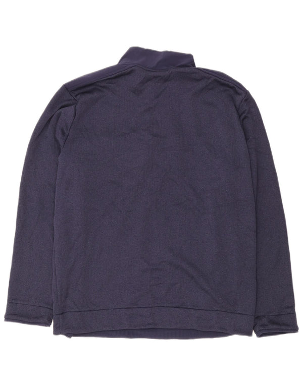 Under Armour Herre Zip Neck Sweatshirt Jumper XL Navy Blue Polyester