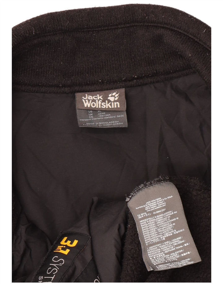JACK WOLFSKIN Fleecejakke til mænd UK 44/46 XL Sort Polyester
